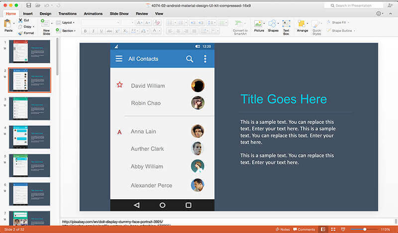 android-material-powerpoint-template