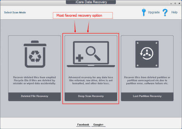 iCare Data Recovery Pro Recovery Modes - Deep Scan Recovery - Lost Partition Recovery - Deleted File Rcovery