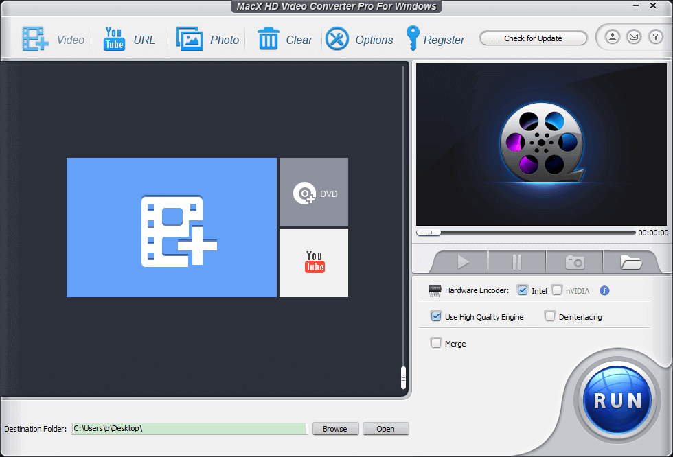 MacX HD Video Converter Pro for Windows Screenshot