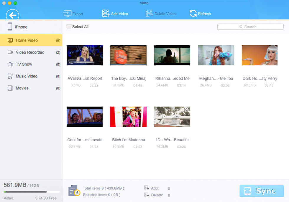 As an iTunes alternative, MacX MediaTrans can be used to transfer videos from iPhone to Mac and vice versa.