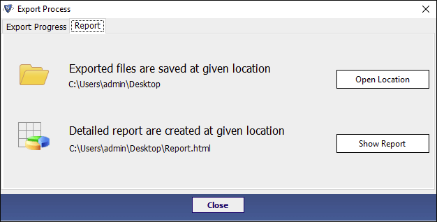 SysTools DBX to Outlook Converter - Exported files are saved at given location