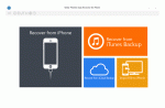 Stellar Phoenix Data Recovery for iPhone main screen options - Recover from iPhone, Recover from iTunes Backup, Recover from iCloud Backup, Import file to iPhone