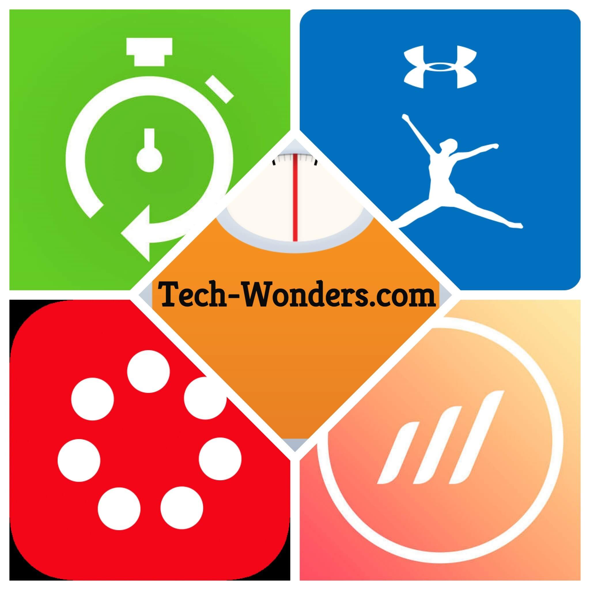 Top 5 Fitness Apps Logos Collage 
