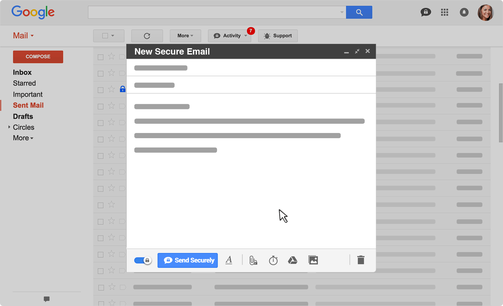 Criptext for Gmail Email Security Browser Extension GIF Animation - Encrypt, track, expire and unsend emails from your Gmail inbox