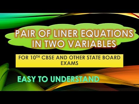 Methods of Solving a Pair of Linear Equations in Two Variables Useful for 10th CBSE and Other State Board Exams. Easy to Understand Maths Tricks by Snehlatha Sharma