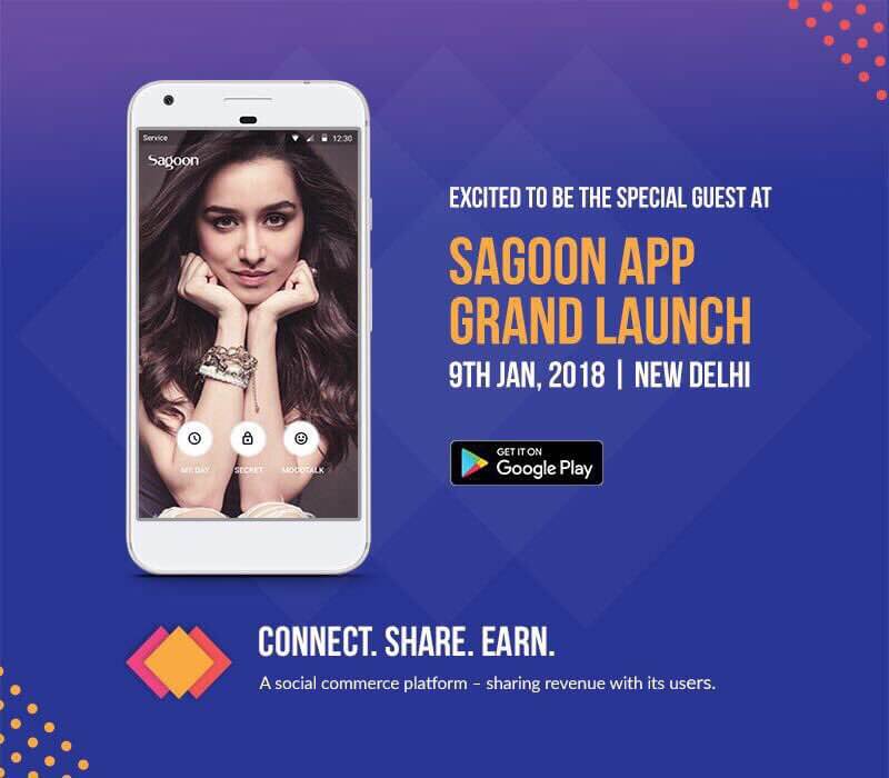 Sagoon app was launched by Shraddha Kapoor