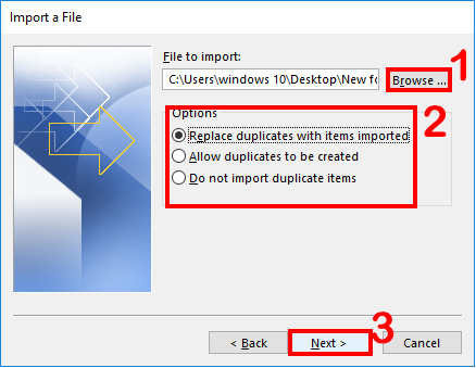 Import a CSV file