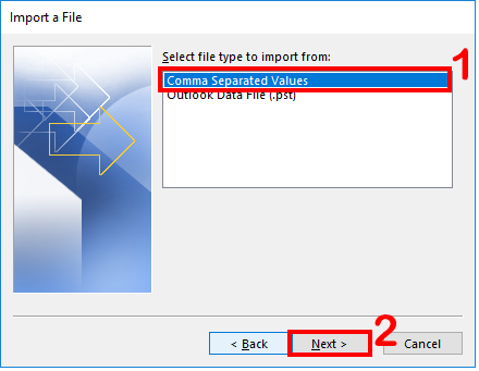 Import Comma Separated Values (CSV) file