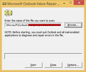 Microsoft Outlook Inbox Repair Tool. Fix Messaging Interface Has Caused an Unknown Error