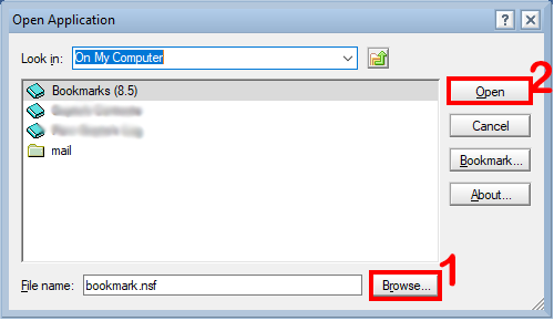 Browse and Open .nsf file