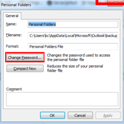 How to Set or Remove the PST file password of MS Outlook?