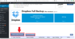 To Backup WordPress site to Dropbox click on Create Dropbox Backup