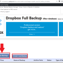 How To Restore/Backup WordPress Site To Dropbox?