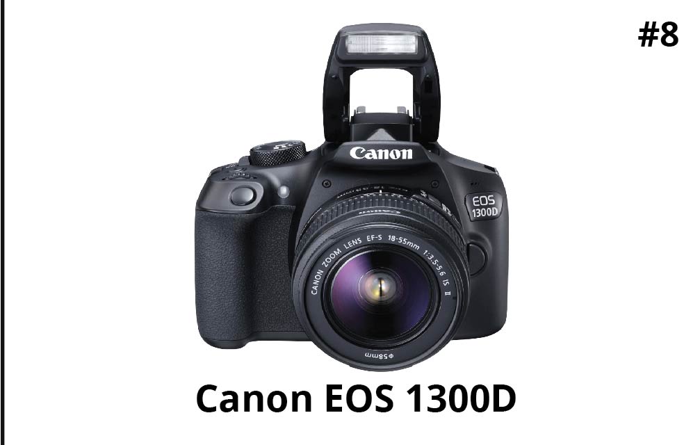 Canon EOS 1300D 18MP Digital SLR Camera (Black) with 18-55mm ISII Lens