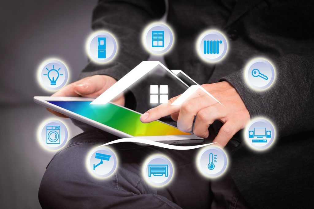 Home Security System - Controlling Home Through Tab.