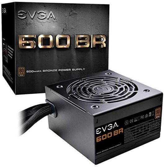 EVGA 600 BR, 80+ Bronze Certified, 600W Computer Power Supply
