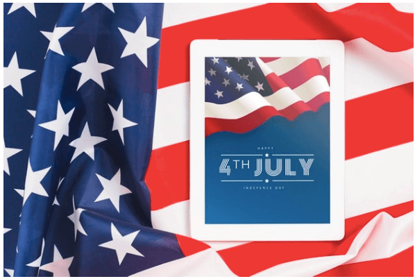 American Flag Vector - Happy 4th July - Independence Day.