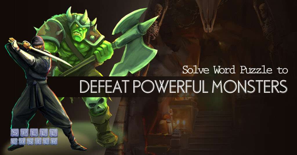 Spell Caster Puzzle RPG: Solve Word Puzzle to Defeat Powerful Monsters.