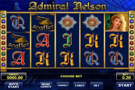 Admiral Nelson - Free Slot Machine Online.