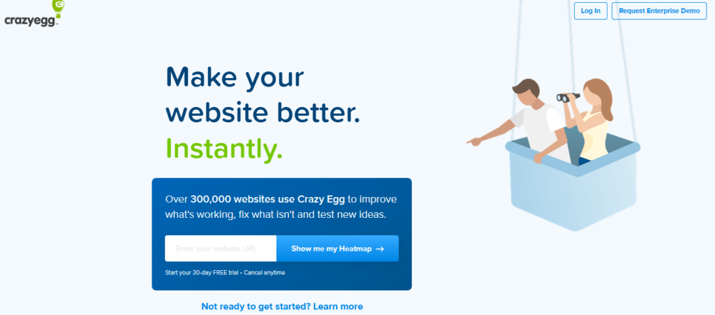 Crazy Egg Tools - Heatmaps, Snapshots & A/B Testing Overview.