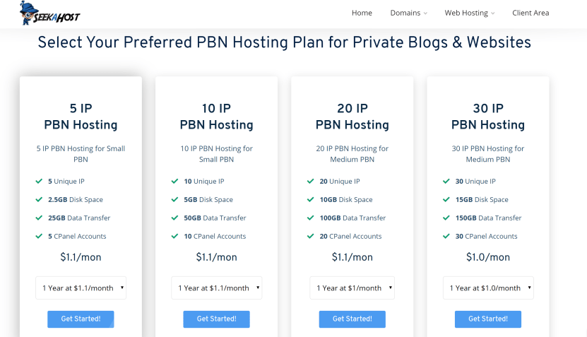 Select Your Preferred PBN Hosting Plan for Private Blogs and Websites.