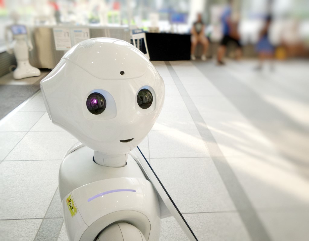 Smiling AI Robot, Artificial Intelligence, Machine Learning, Robotics, Technology, Tech.