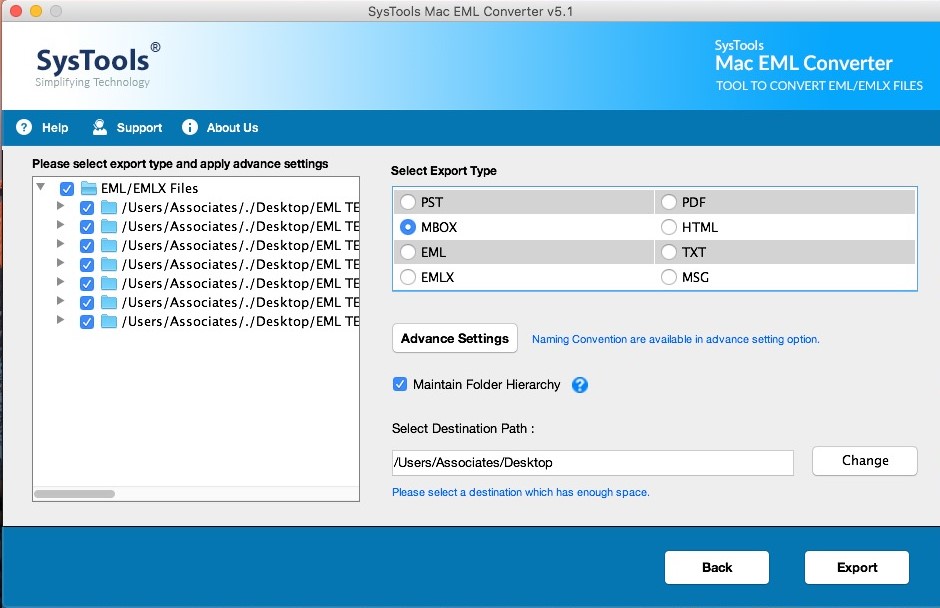 SysTools Mac EML Converter: Tool to Convert EML Files to MBOX.