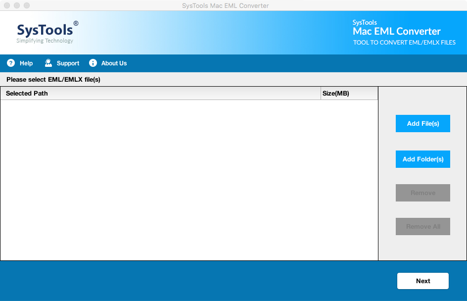 SysTools Mac EML Converter: Tool to Convert EML / EMLX Files to MBOX.