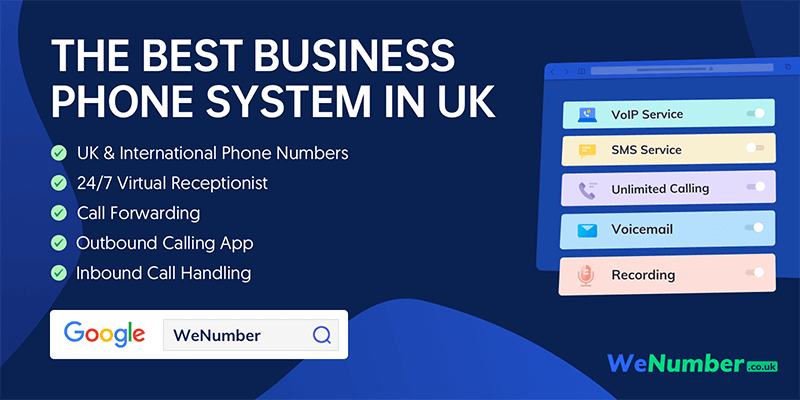 WeNumber.co.uk - Il miglior sistema telefonico aziendale nel Regno Unito. Offre Regno Unito e numeri di telefono internazionali.