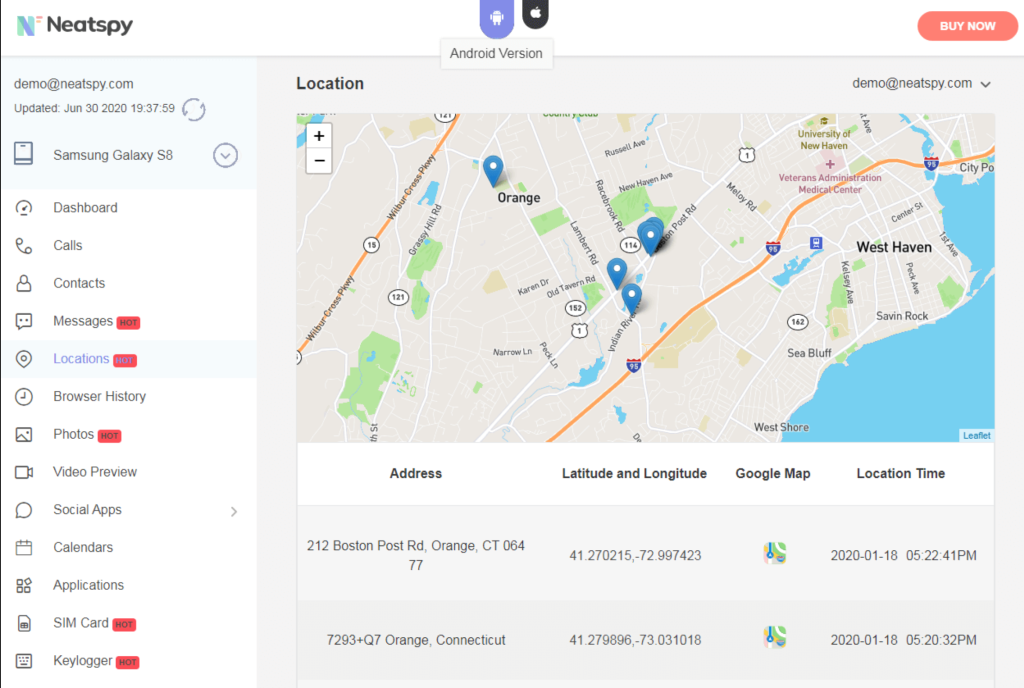Neatspy Phone Location Tracking Software