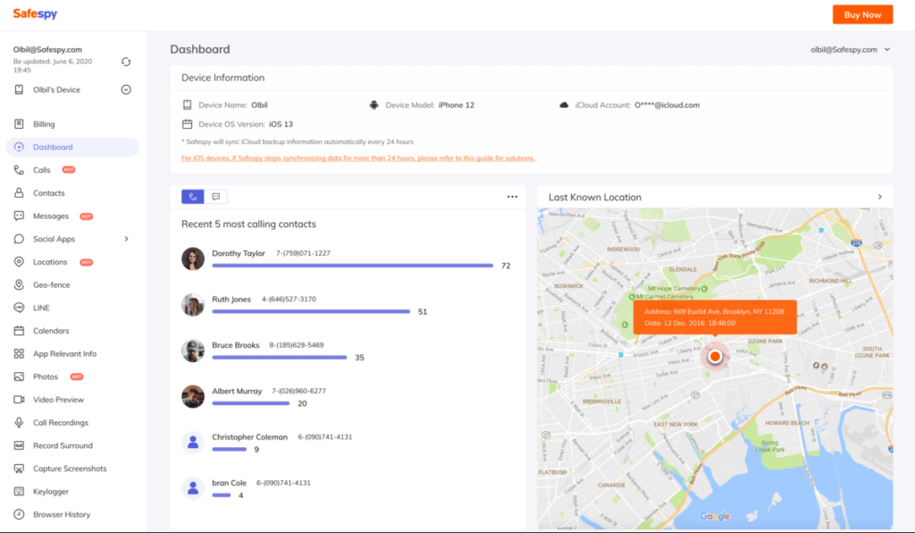 Safespy - Free Spy App for Android.