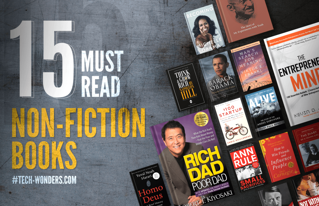 15 Must Read Non-Fiction Books | #Tech-Wonders.com