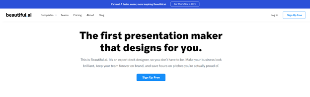 beautiful.ai presentation maker