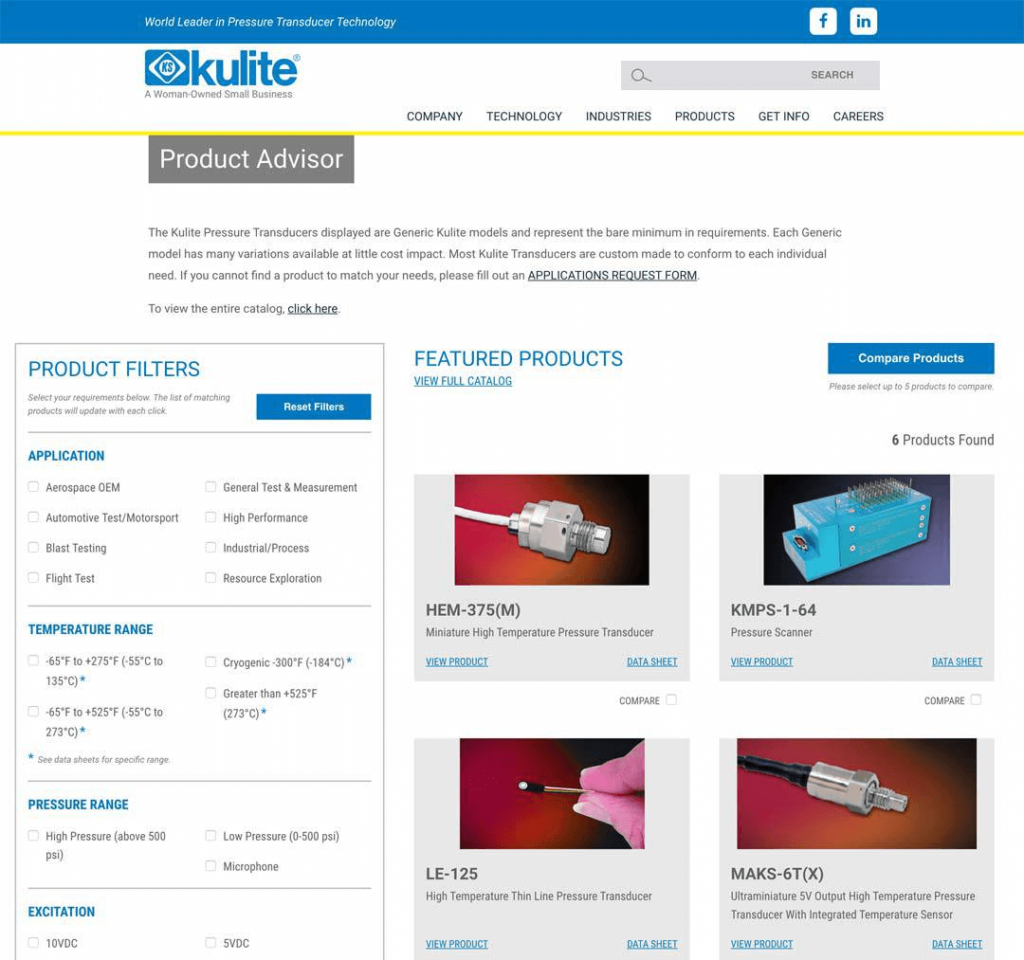 Kulite Product Catalog - Featured Products