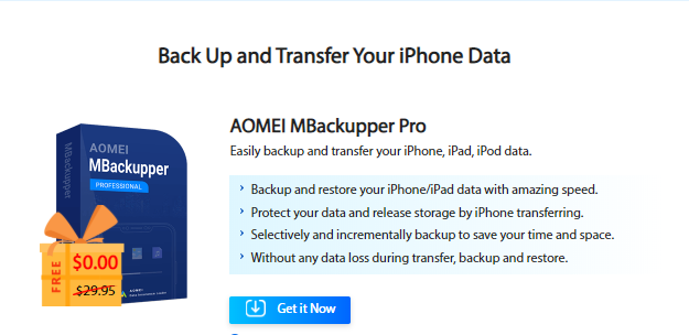 AOMEI MBackupper Pro: Easily backup and transfer your iPhone data
