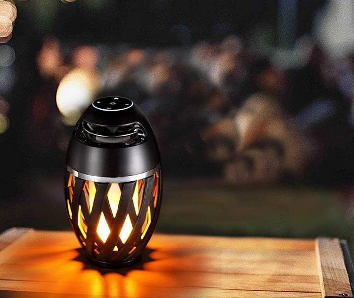 TikiTunes Bluetooth Speaker with Flickering Ambient Light