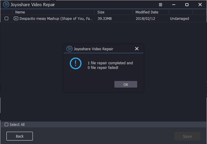Joyoshare Video Repair