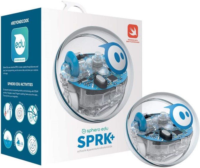 Sphero SPRK+: App-Enabled Robot Ball with Programmable Sensors + LED Lights - STEM Educational Toy for Kids - Learn JavaScript, Scratch & Swift