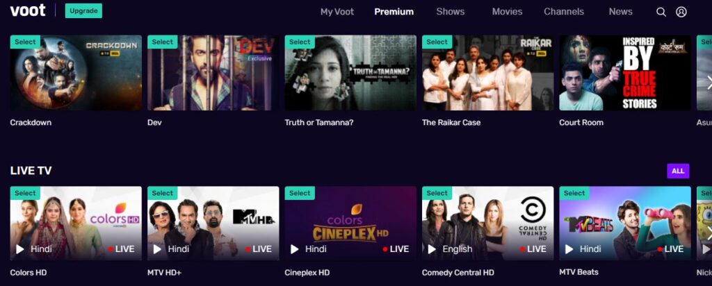 Voot - Watch online streaming of your favourite TV Shows, Movies, Kids Shows.