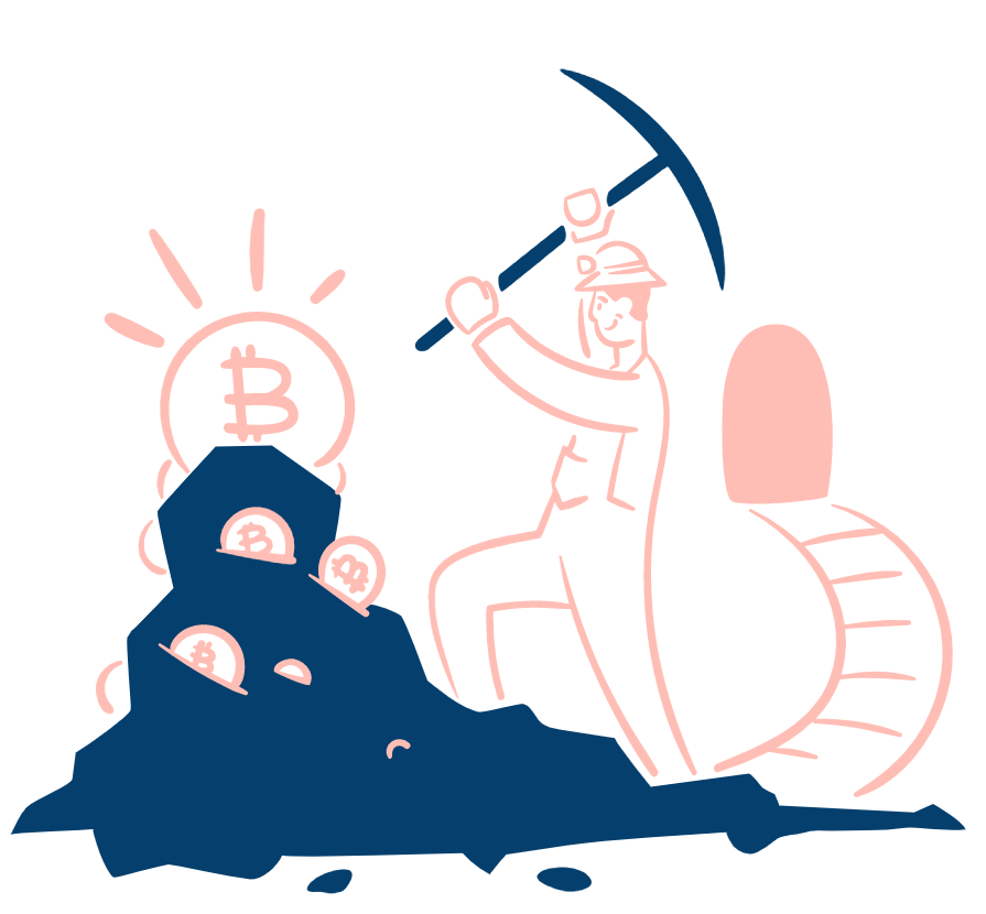 Bitcoin Mining Illustration