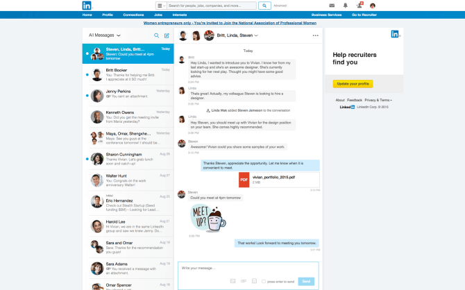 LinkedIn Messages