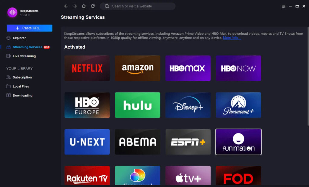 KeepStreams Streaming Services