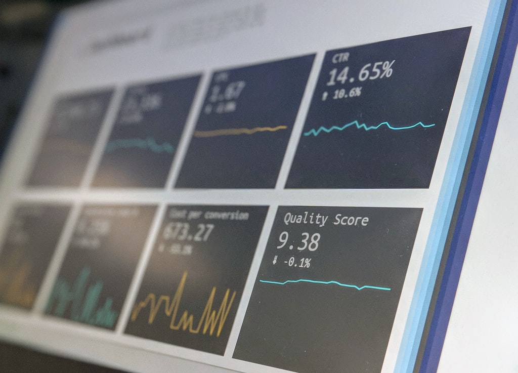 Sport Big Data Reporting Dashboard on a Laptop Screen