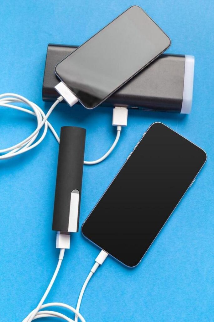 Gadgets being charged