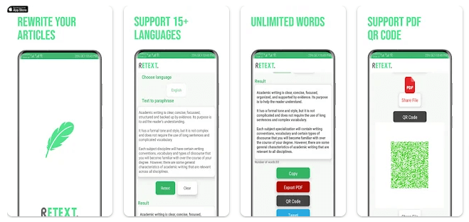 Retext - Paraphrase Articles - Rewrite Your Articles