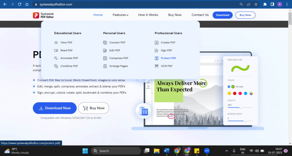 Protect PDF Using Systweak PDF Editor