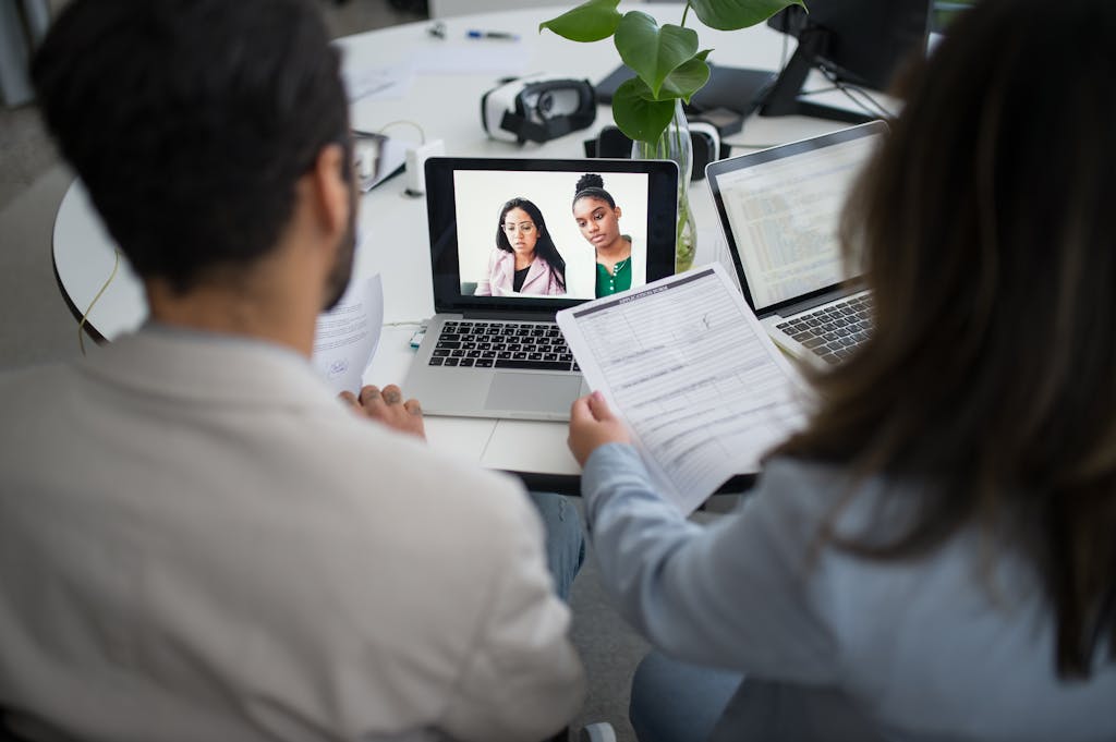 People Doing Online Job Interview, Hiring Flutter Developers
