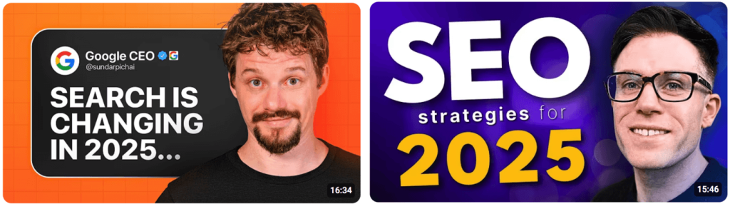 Fresh video content on latest SEO strategies for 2025.