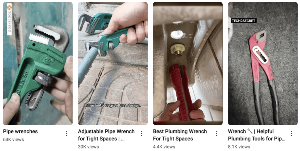 Videos about plumbing wrench