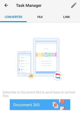 KDAN PDF Task Manager, PDF Converter, Fax PDF, Share PDF.